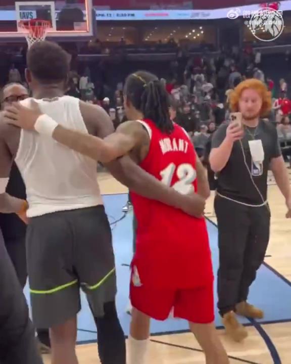 狼王&槍王惺惺相惜！華子賽后與莫蘭特相互致意！