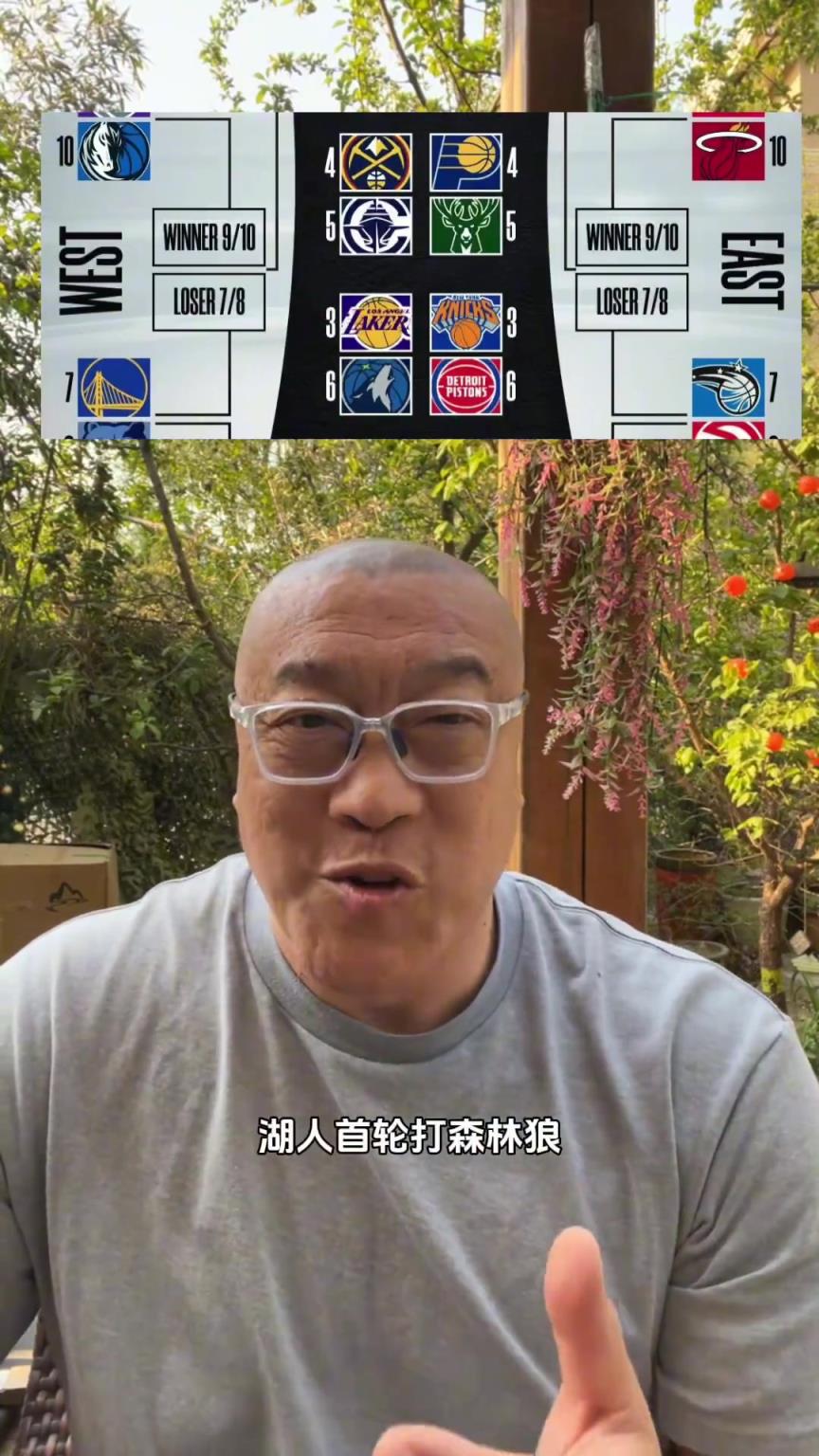 湖人打森林狼！馬?。褐灰獤|契奇像上賽季打戈貝爾那樣就行