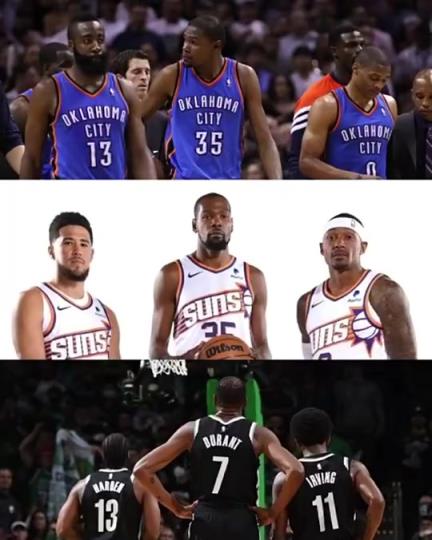 太陽三巨頭徹底失??？美媒：杜蘭特的三巨頭球隊(duì)總是一樣的結(jié)局？